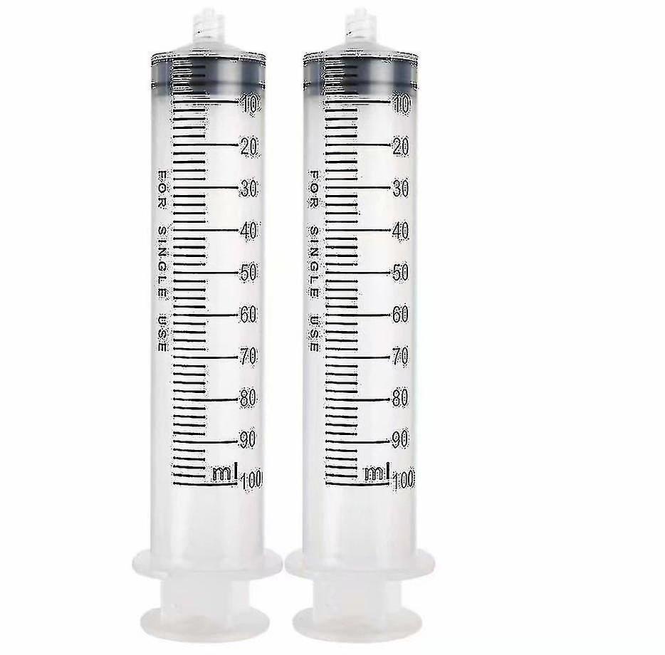 Plastic Syringe 100ml, Reusable (2 Pieces)