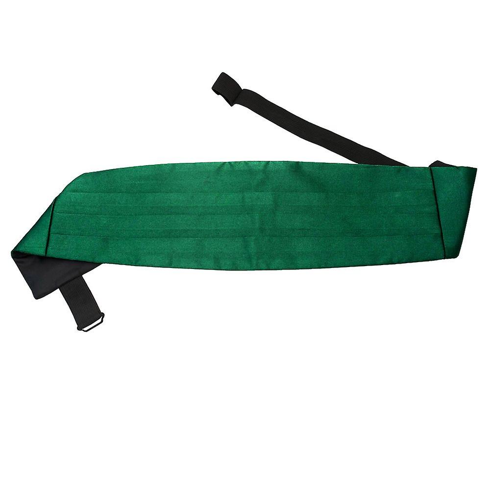 Emerald Green Plain Satin Cummerbund