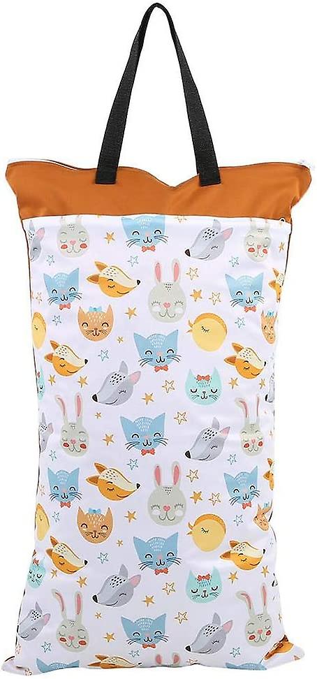 Large Wet/Dry Hanging Bucket Bag for Cloth Diaper Inserts Laundry Diapers with Two Zippers Waterproof Reusable