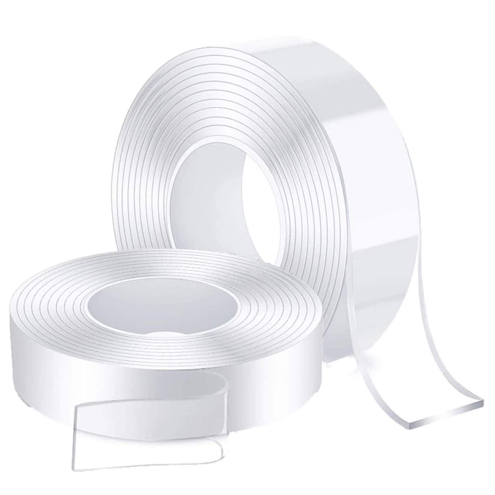 Double Sided Adhesive Tape,2pcs 3m Clear Mounting Tape Strong Double Sided Sticky Tape Clear Adhesive Tape