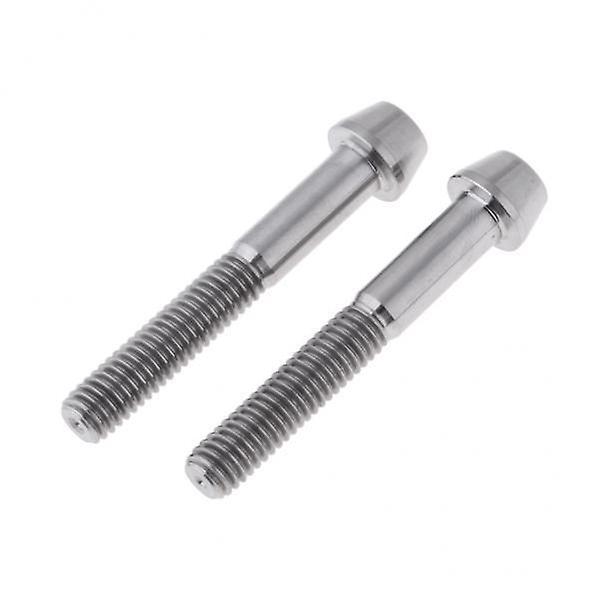 5x2x M6 Titanium Ti Screw Fairing Bolt Taper Conical Hex Head Silver M6x40mm