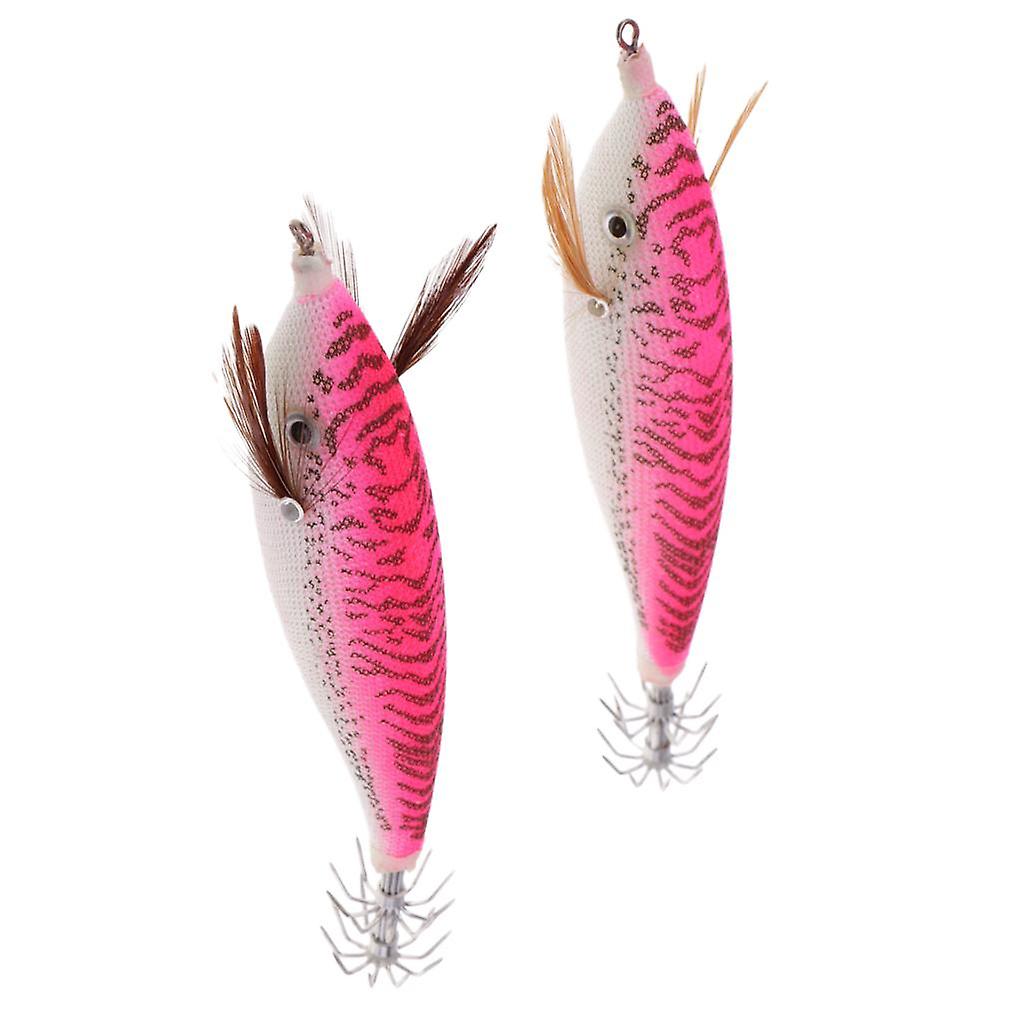 Luminous Bionic Fake Squid Jig Hook Imitation Design Shrimp Bait Red