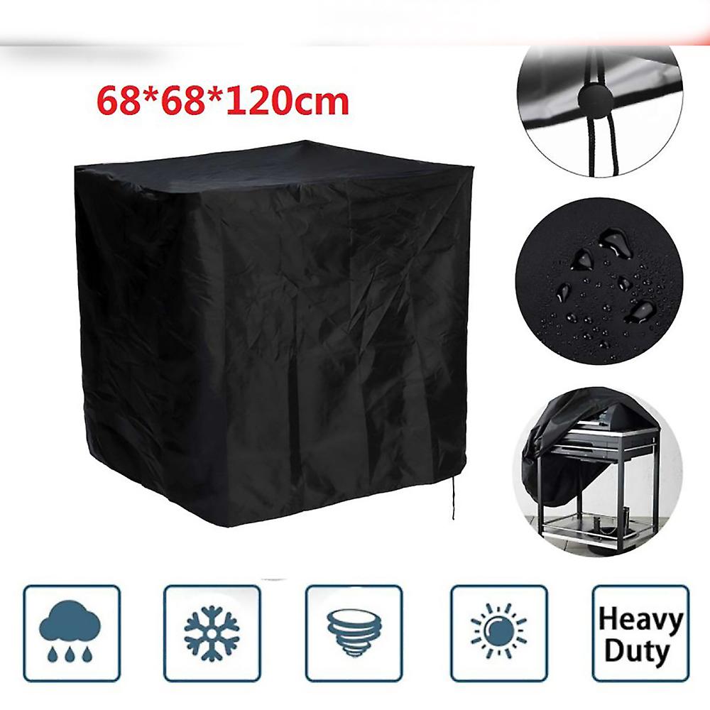 Waterproof Rectangular Barbecue Cover, 68*68*120cm, Black