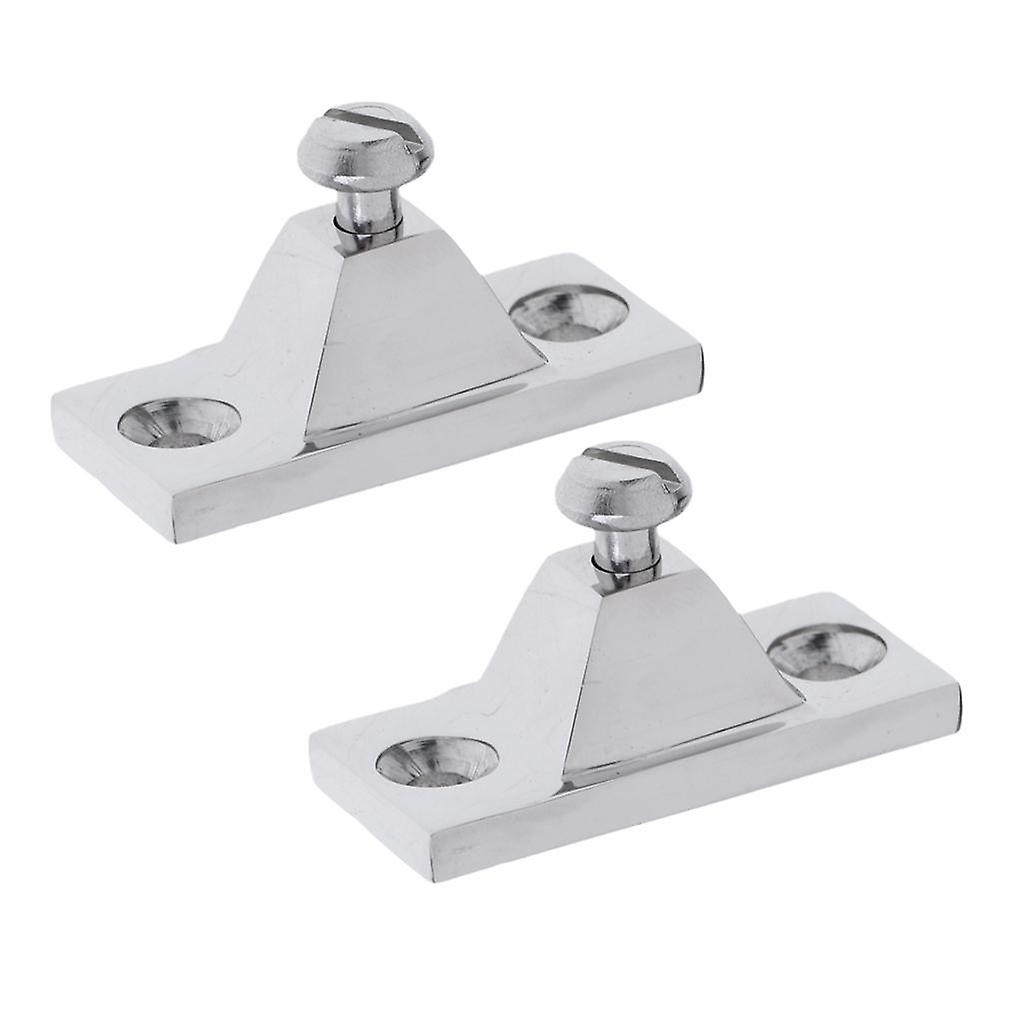 2 Pieces Stainless Side Mount Deck Hinge Boat Bimini Top Fitting Hardware