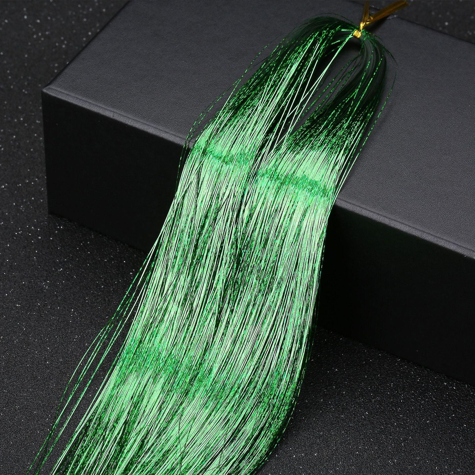 20 Colors Sparkling Shiny Tinsel Hair Extensions Colorful Holographic Hair Tinsel Glitter Fairy Hair Tinsel