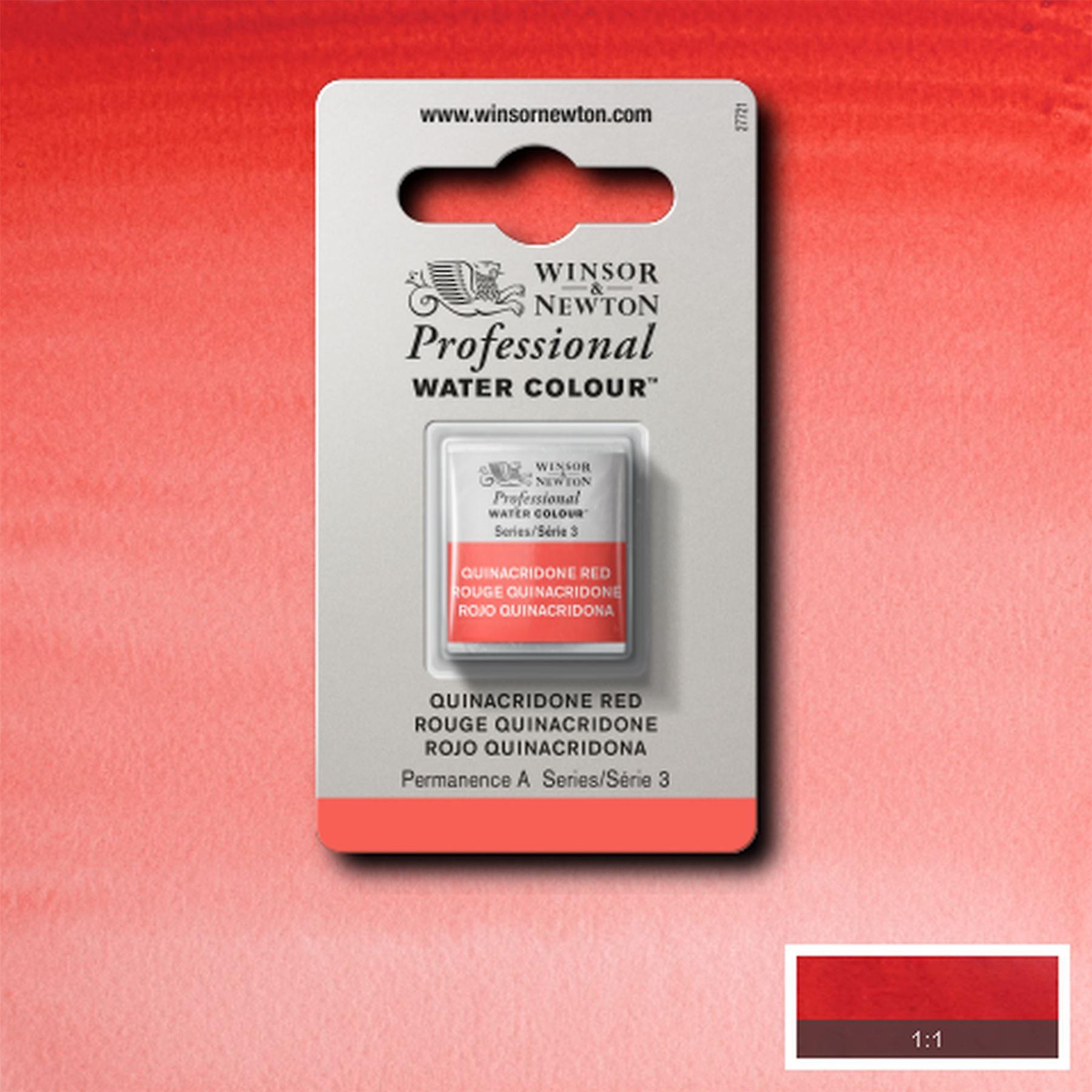 Winsor & Newton Professional Water Colour Half Pan - Quinacridone Red