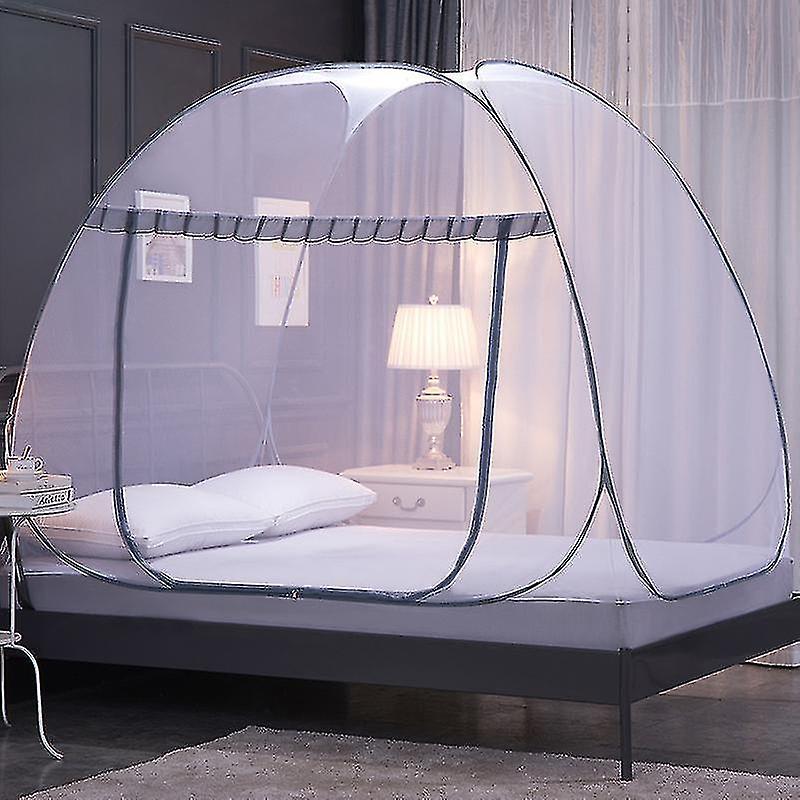 Pop Up Net For Double Bed, Portable Tent Travel Double Door Zipper Bed Net, Easy Installation, Mesh