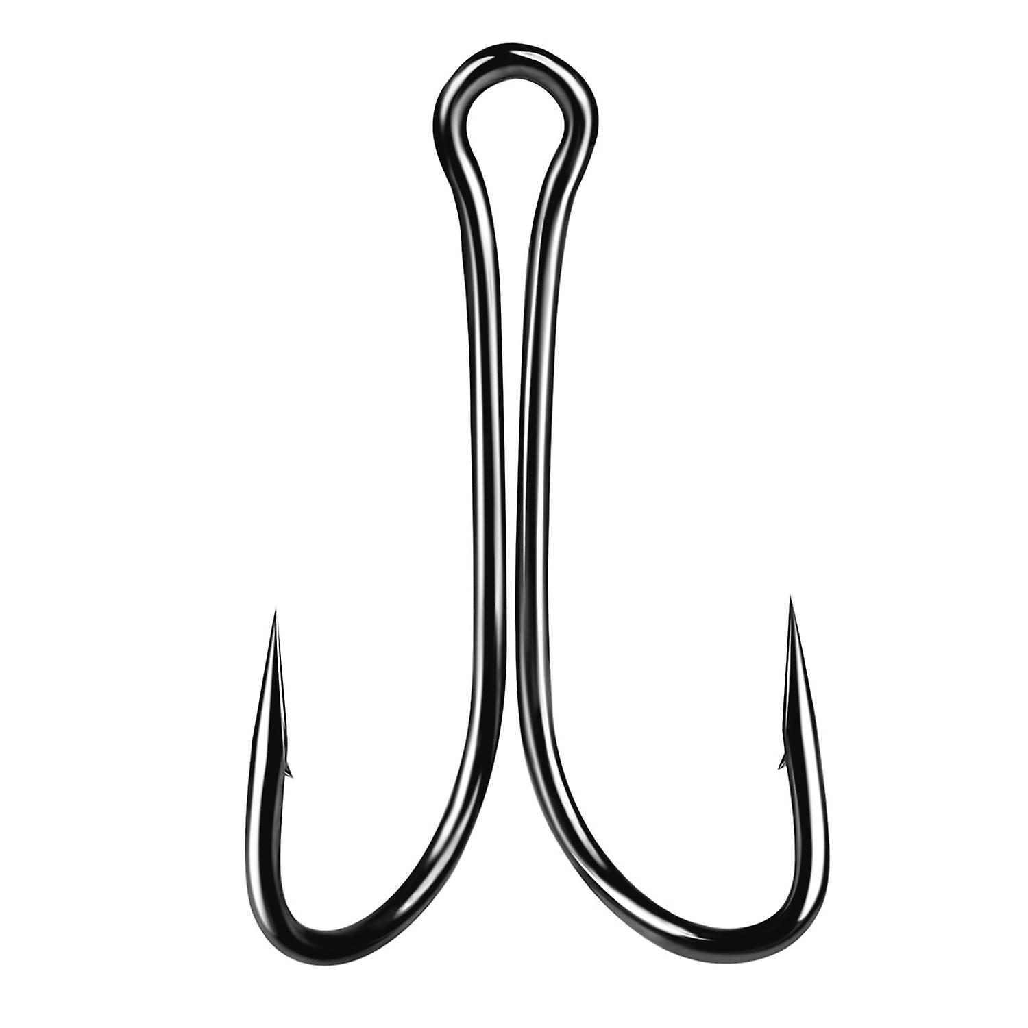 50 PCS Fishing Hook Long Shank Double Hook Fishing Double Hook Kit Frog Fishing Hook Double Hook for