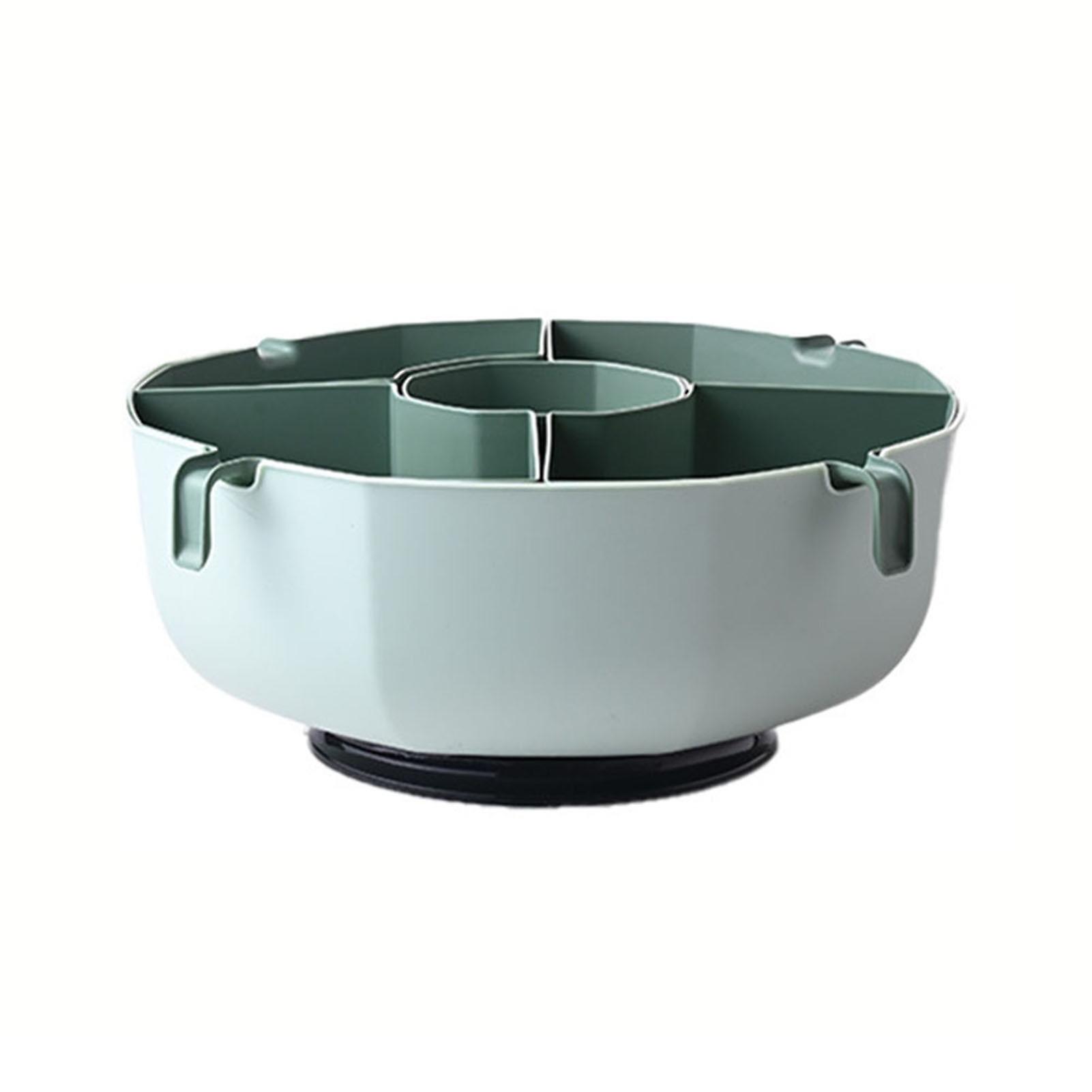 Hot Pot Drain Basket Rotatable Double Layers Container Hot Pot Food Container for Restaurant