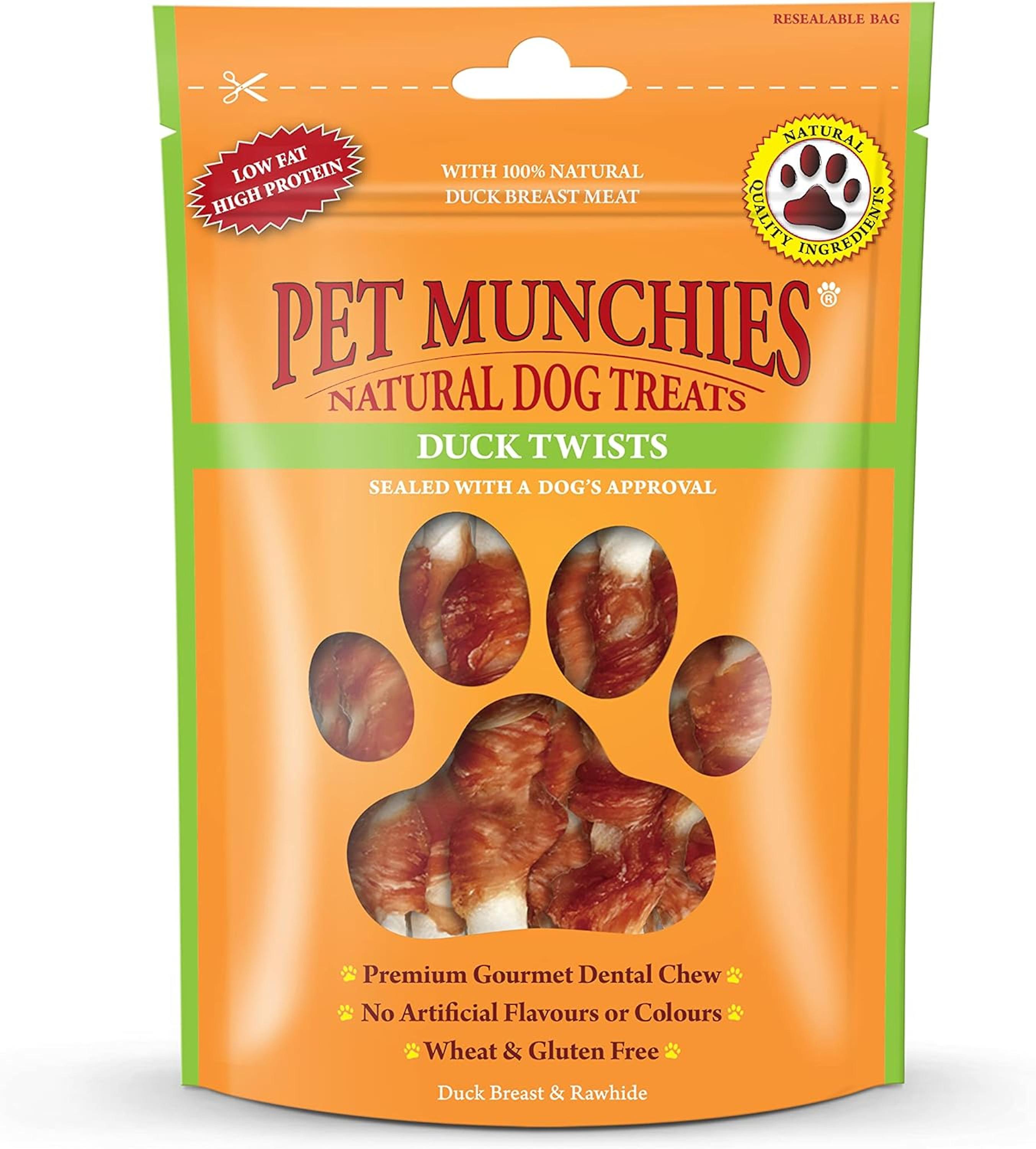 Pet Munchies Duck Dog Twists Treat 8 x 80g