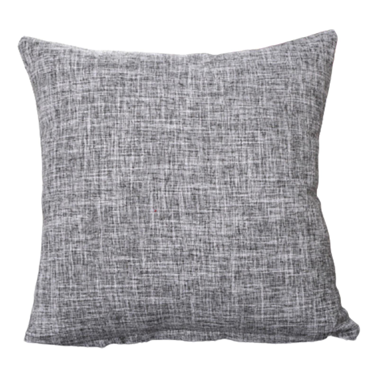 Linen Throw Pillow Cover Solid Plain Color Square / Rectangular Pillowcase for Couch Sofa Bed Car