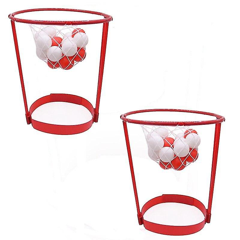 バスケットボールのおもちゃ2pcsアウトドアスポーツエンターテイメントバスケットボールケースヘッドバンドフープゲーム家族インタラクティブ面白い