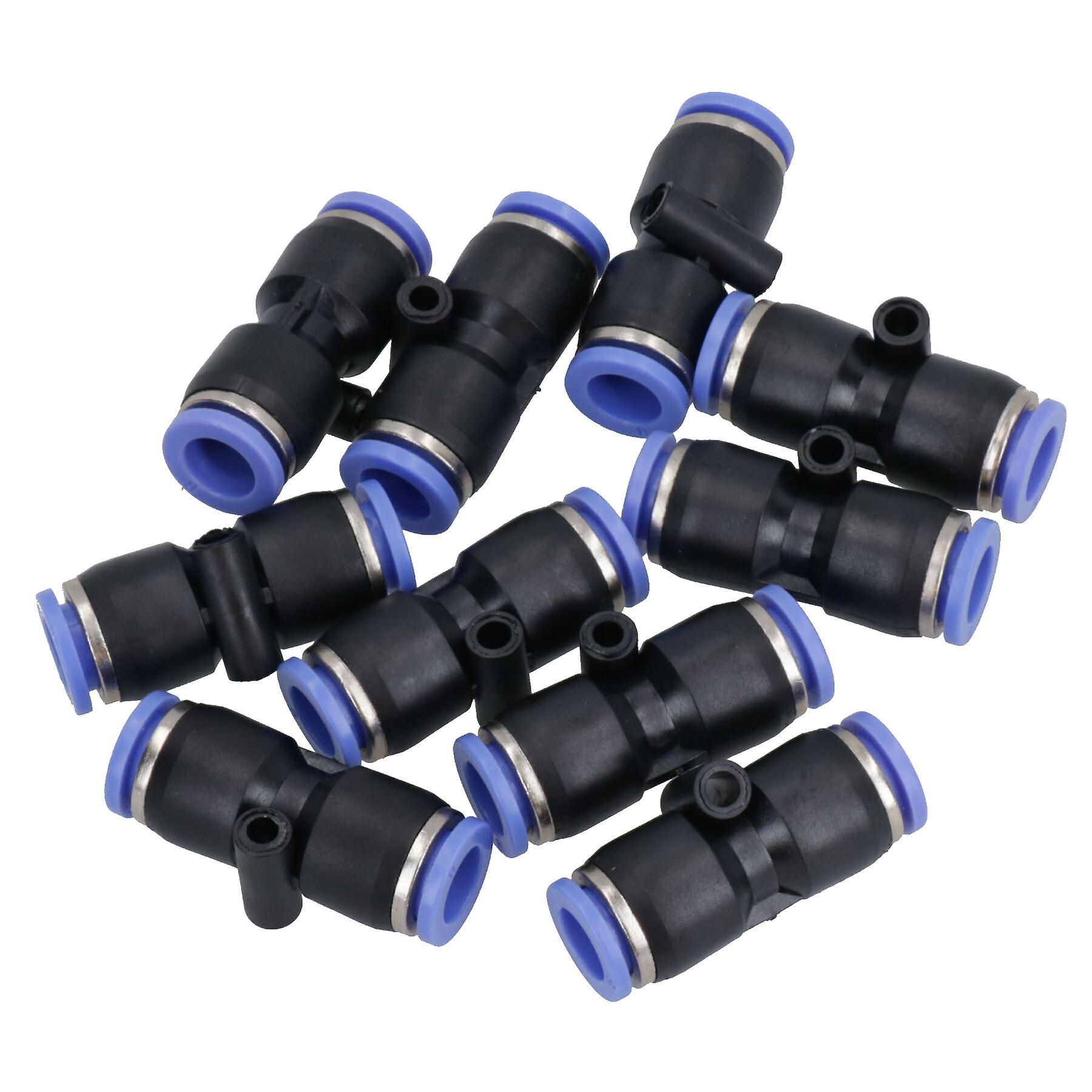 16mm (OD) Pneumatic Air Straight Hose Pipe Tube Inline Push Connector Airline 5 Pack
