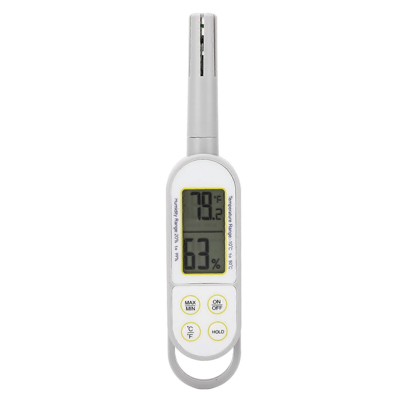 Digital Thermometer Hygrometer, Indoor Temperature Humidity Meter Digital Dry Wet Thermometer Handheld Hygrometer with Battery