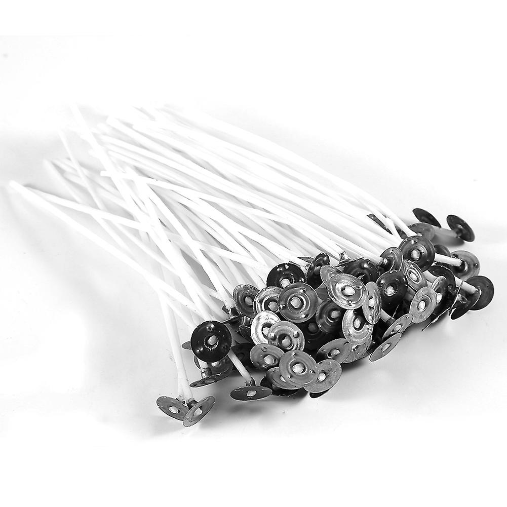 Lot de 100 mèches de bougie pré-cirées de 12 cm avec supports en coton, accessoire de bricolage