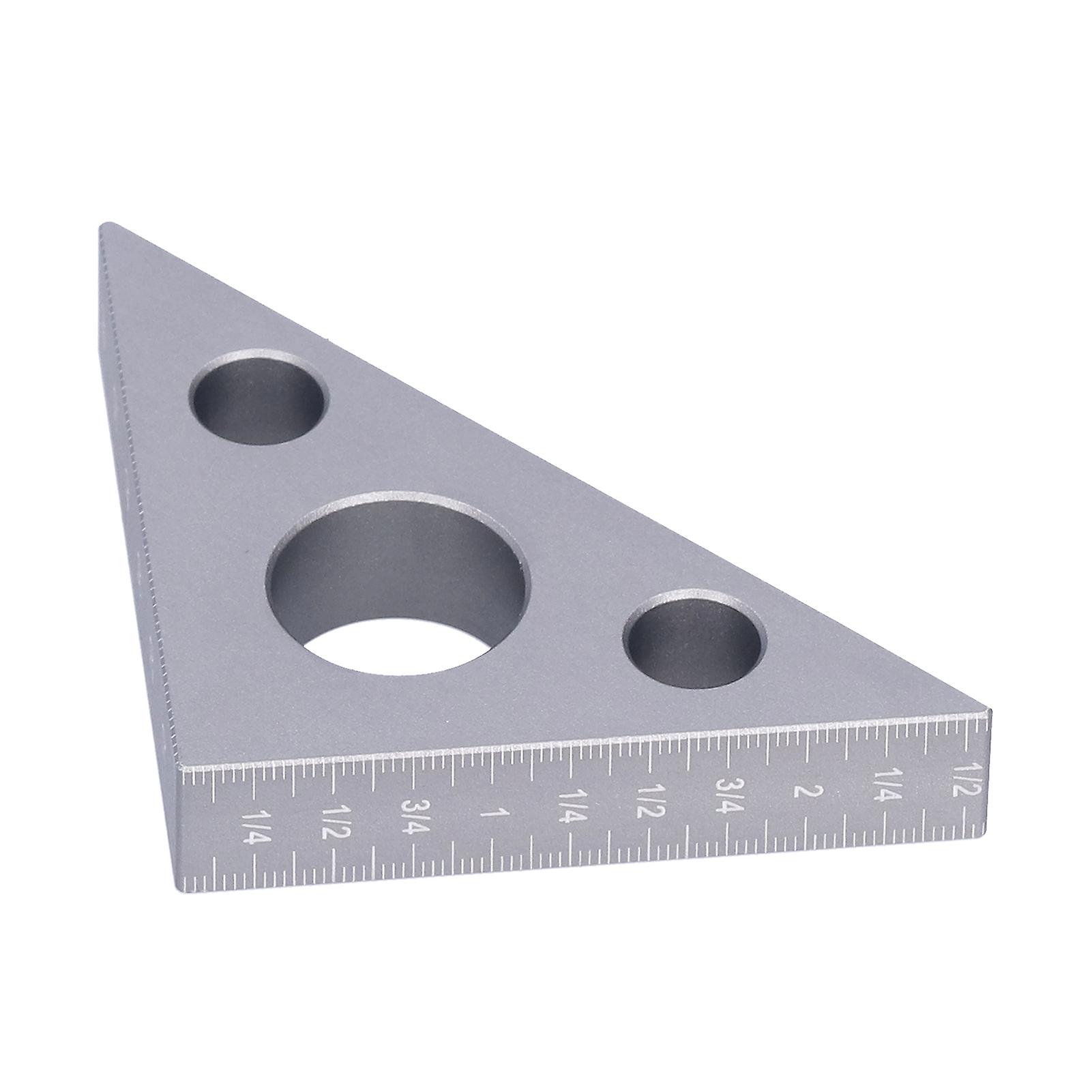 Triangular Ruler Aluminum Thickened Alloy Woodworking Height and Angle Measuring Tool