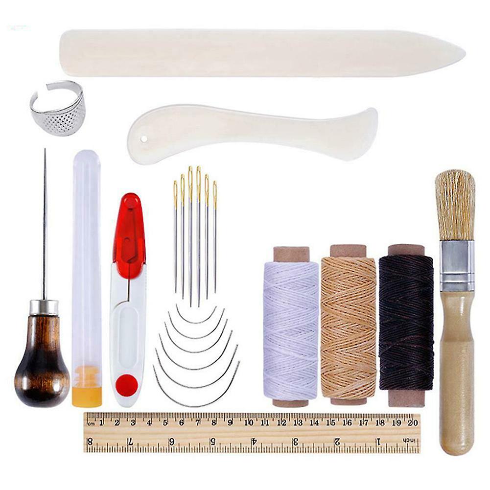 Hand Stitching Sewing Tools Kit DIY Leather Craft Package Leather Tool Set