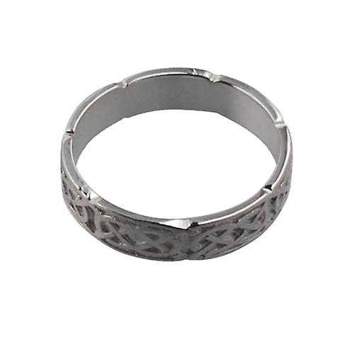 Platinum 4mm Celtic Wedding Ring Size Q