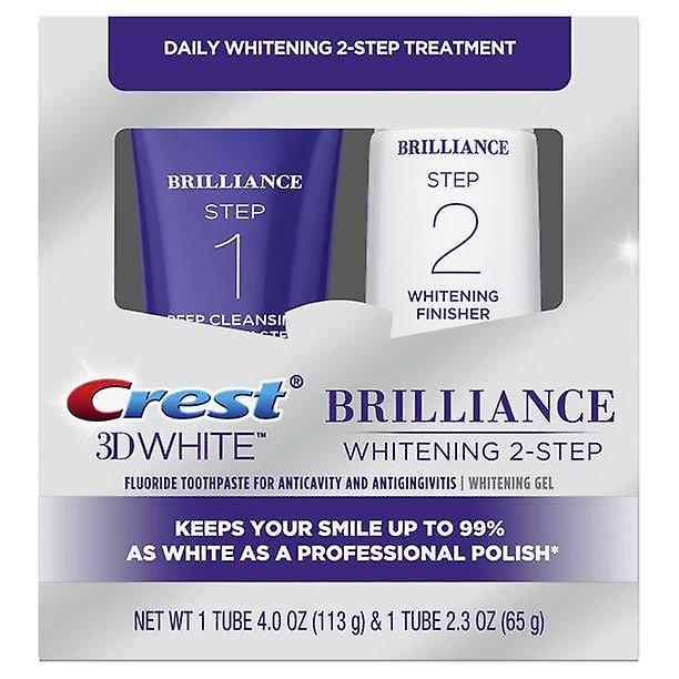 Crest 3d White Brilliance Two Step Toothpaste, 4.0 Oz And 2.3 Oz