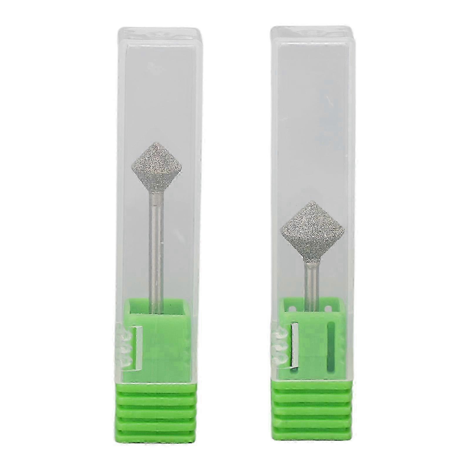Nail Drill Bits 2 Way Rotating Replacement Nail Grinding Head with Box for Manicure Home Salon