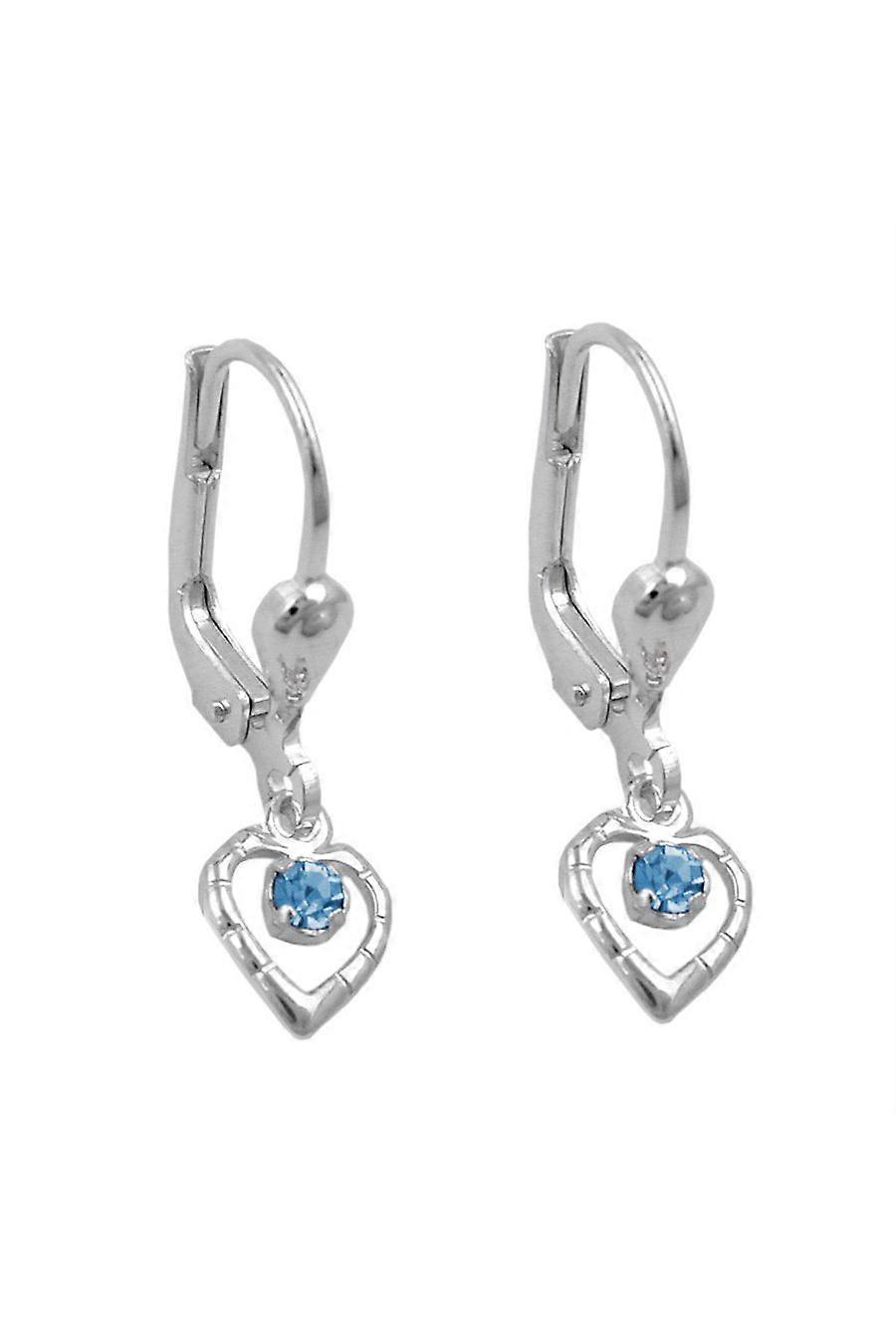 Earrings Leverback Blue Silver 925 - Gl90704