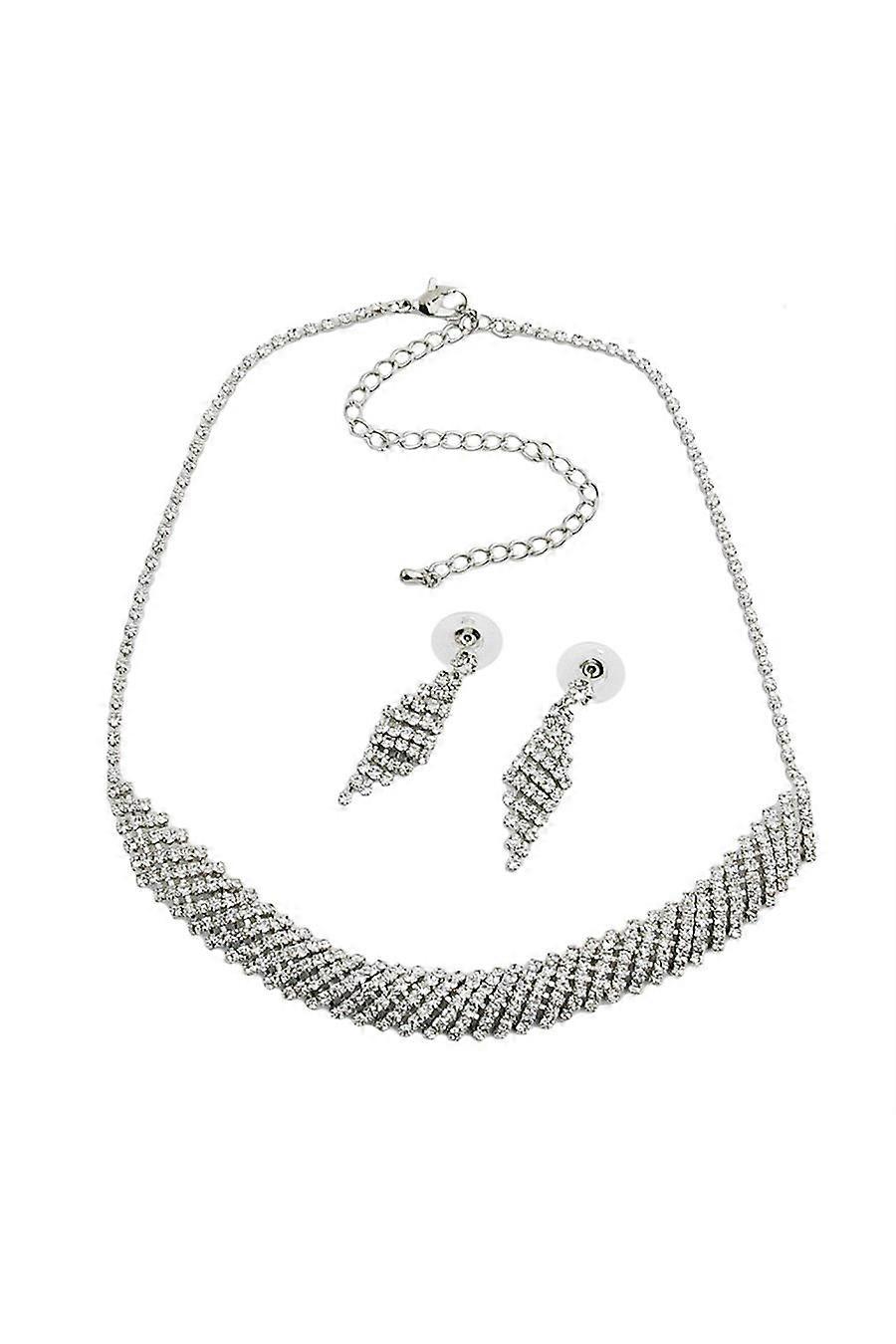 Set Necklace And Earrings Rhinestones - Gl01226