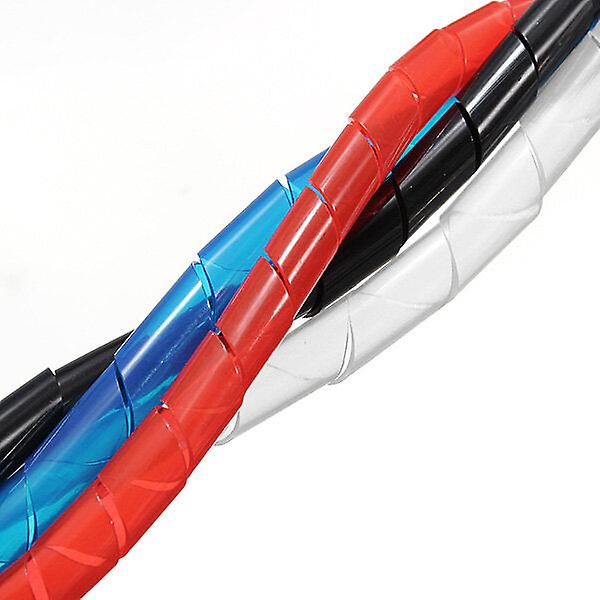 10M Spiral Wire Wrap Tube Manage Cord For Pc Home Cable 4-50mm