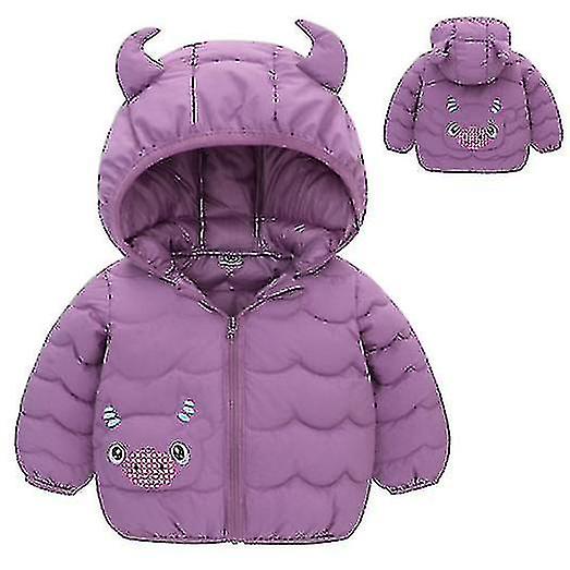 Παιδικά Puffer Jacket Χειμώνας Κουκούλα Παλτό Γεμισμένο Μπουφάν Ελαφρύ Εξωτερικό Ένδυμα