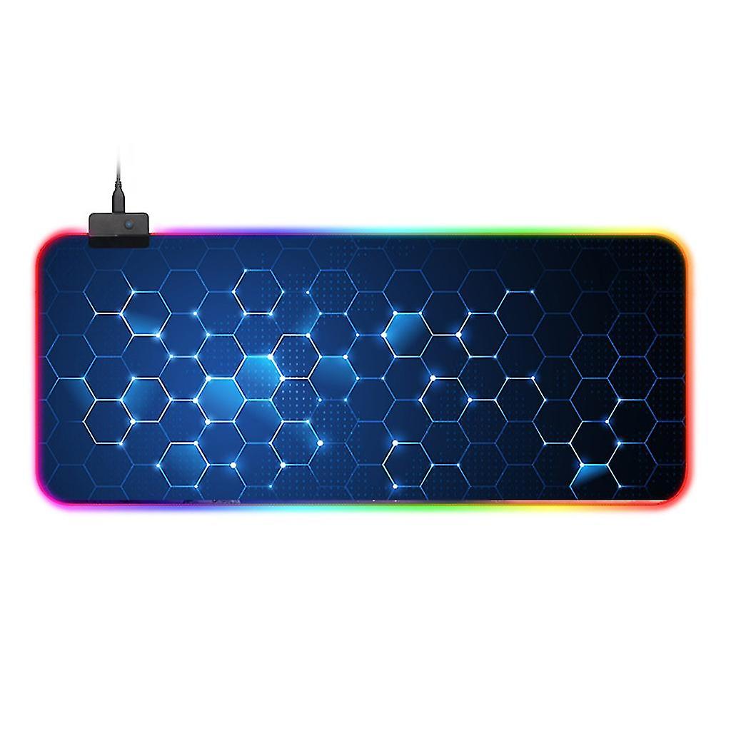 Rgb Gaming Mouse Pad Non-Slip Large Cool Gaming Mouse Mat With 14 Types Light