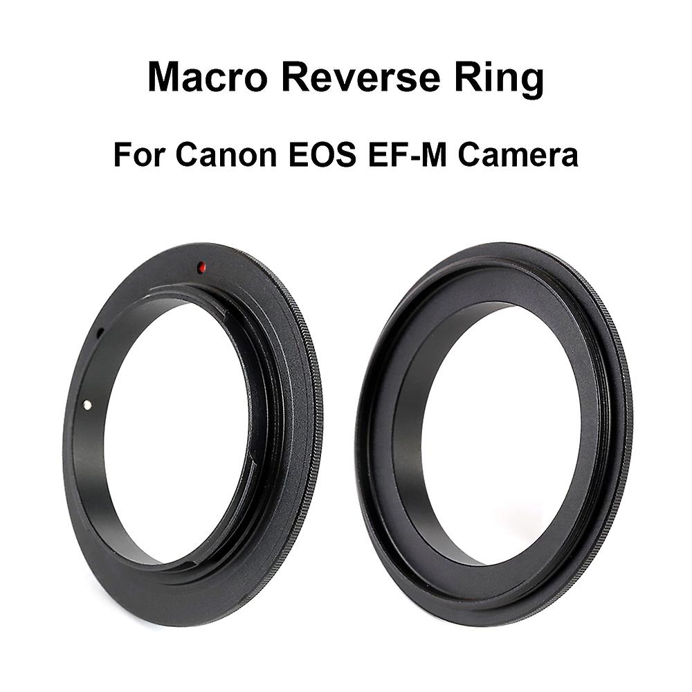 For Canon EOS EF-M mount Macro Reverse Adapter Ring 49/52/55/58/62/67/72/77m For Canon EOS M5 M6 M50 M200 M6II etc.