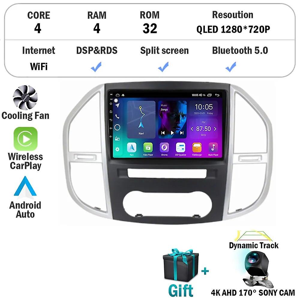Android 13 Auto Carplay For Mercedes Benz Vito 3 W447 2014-2020 Car Radio Multimedia Video Player Navigation Stereo Gps Wifi+4g