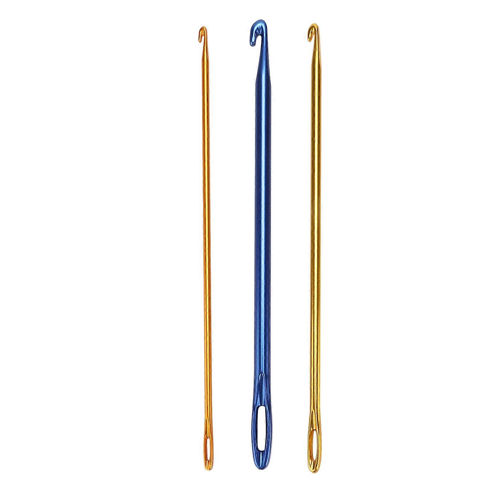 3 stk Heklenåler Slitesterke sypinner med hulløye for strikkegensere skjerf Hansker