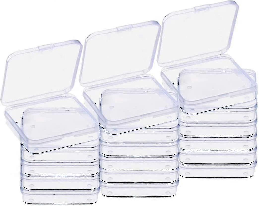 18 Pack Mini Clear Plastic Bead Storage Containers Box Case With Lid