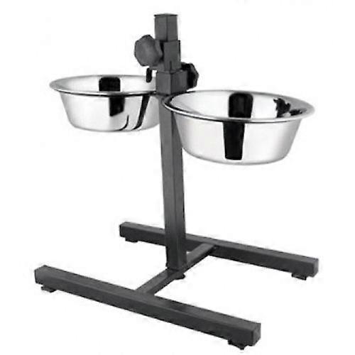 Premium Quality Adjustable Heavy Duty Double Feeder Stand with Bowls