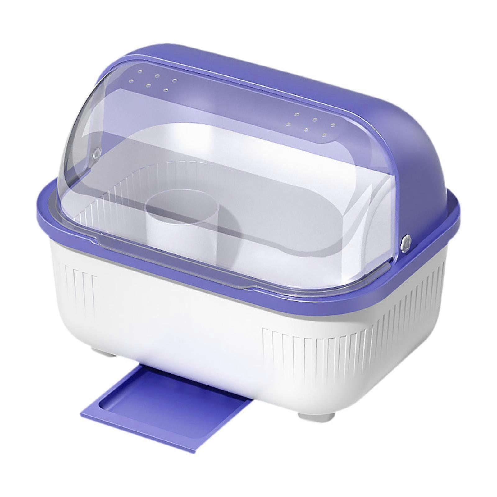 Dish Drying Rack Dustproof Cutlery Rack Dish Rack for Restaurant Bar Kitchen Violet