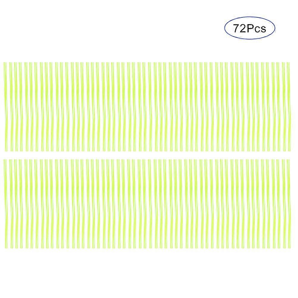 72Pcs 17cm Wheel Spoke Protector Motorcycle Dirt Bike Modified Wrap(Fluorescent Green White) E2U~03