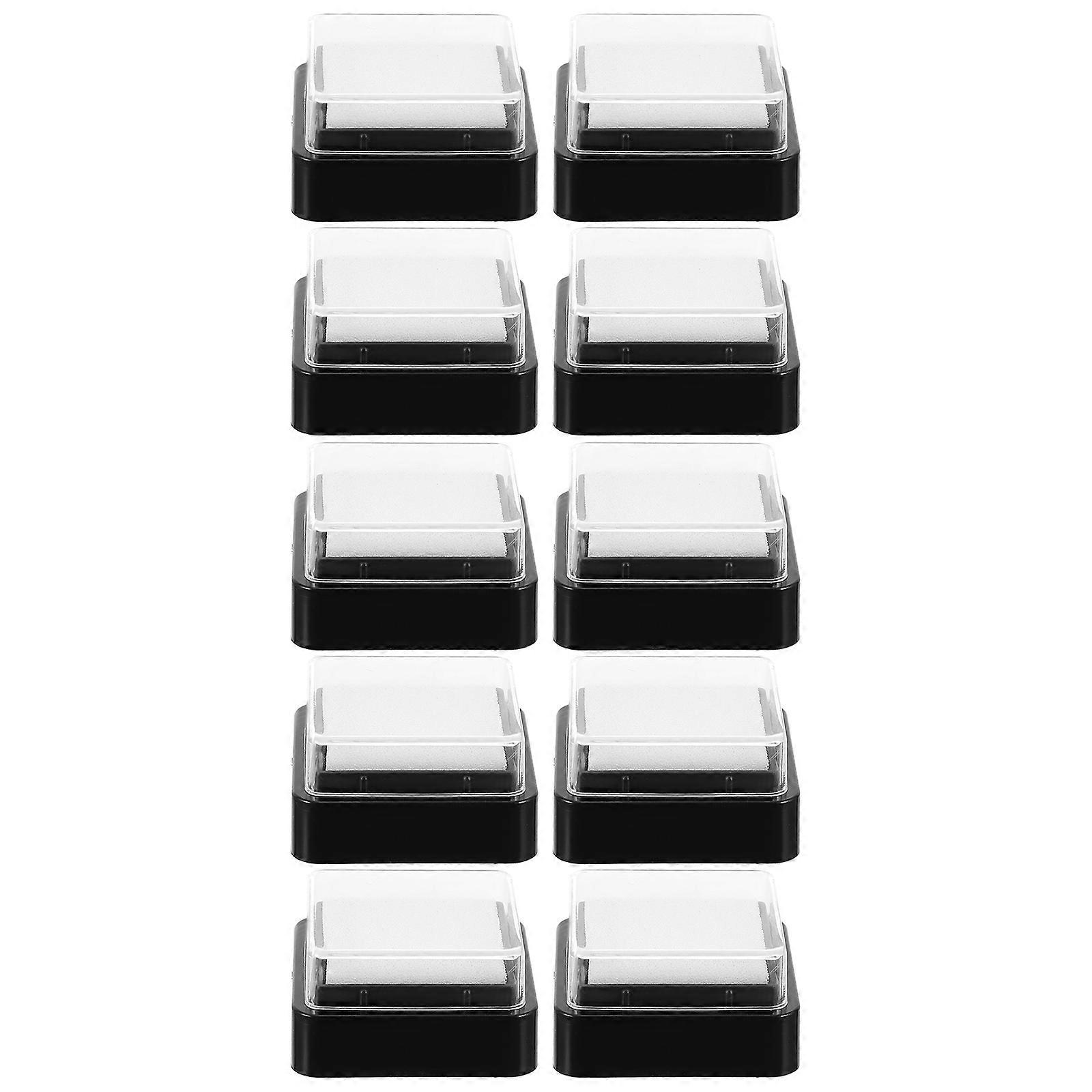 10 Pcs Void Stamp Fingerprint Pad Ink Square Sponge Pads Mini Ink Blending Foams Stamp Pads