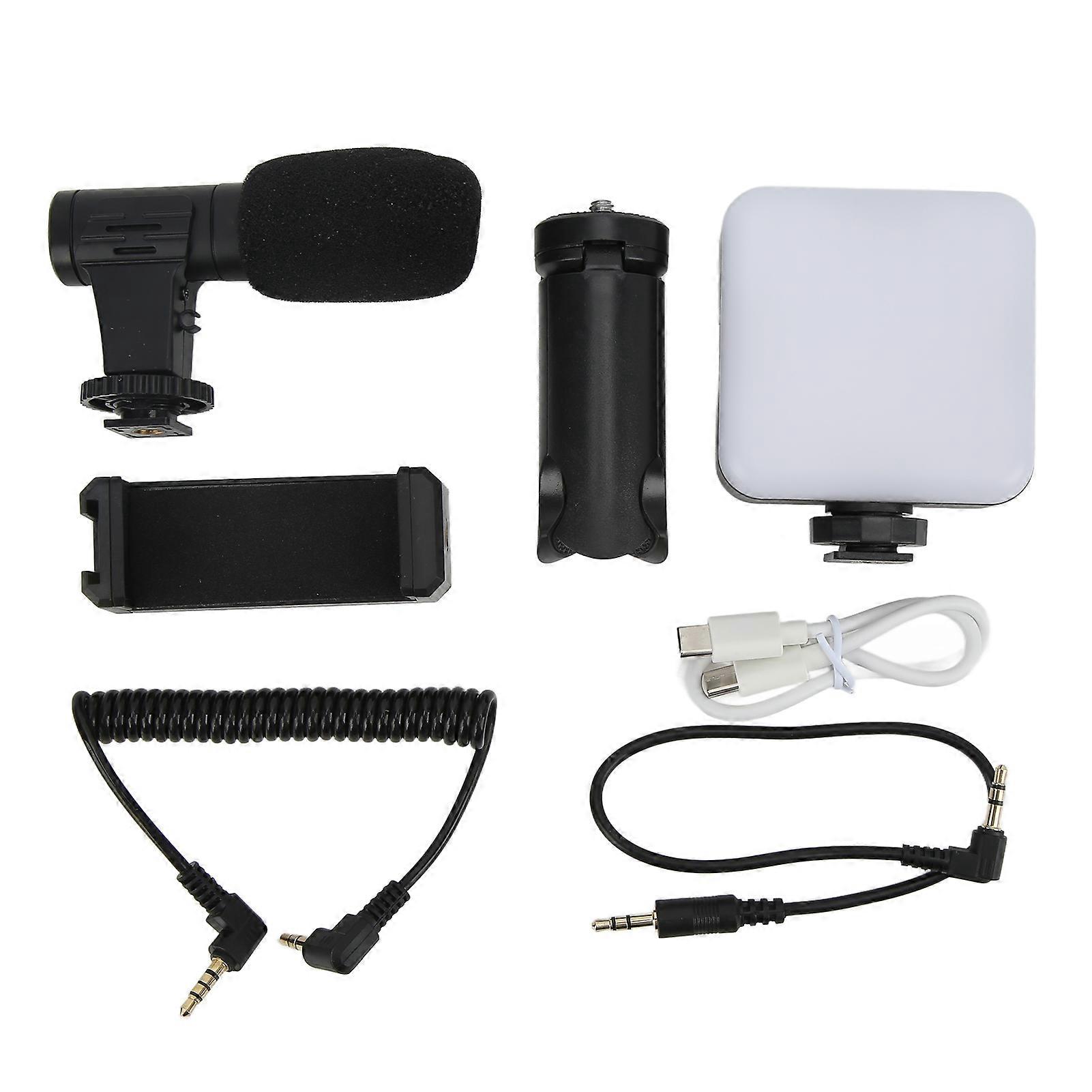 Professional Smartphone Vlog Shooting Kits With With Tripod Fill Light Mic For Camera Recording