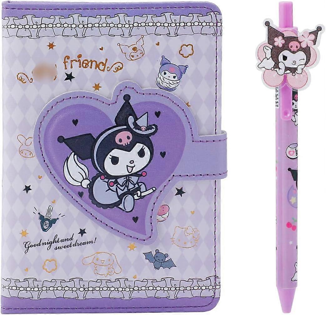مخطط أنيمي ، دفتر أنيمي مع 1 قطعة قلم ، لوازم مدرسية كرتونية لطيفة للبنات (كور)