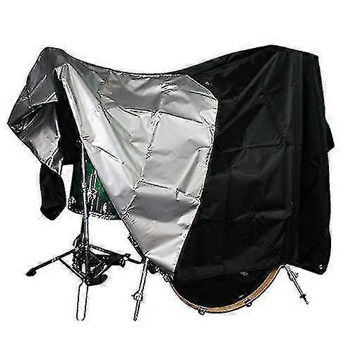 Drum Set Dust Cover XL - Premium Waterproof Drum Shield with Silver