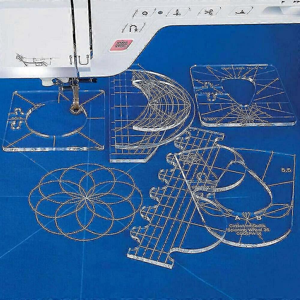 Sewing Machine Ruler Border Sampler Template Set - 4 Acrylic Templates, Set #RL-04W