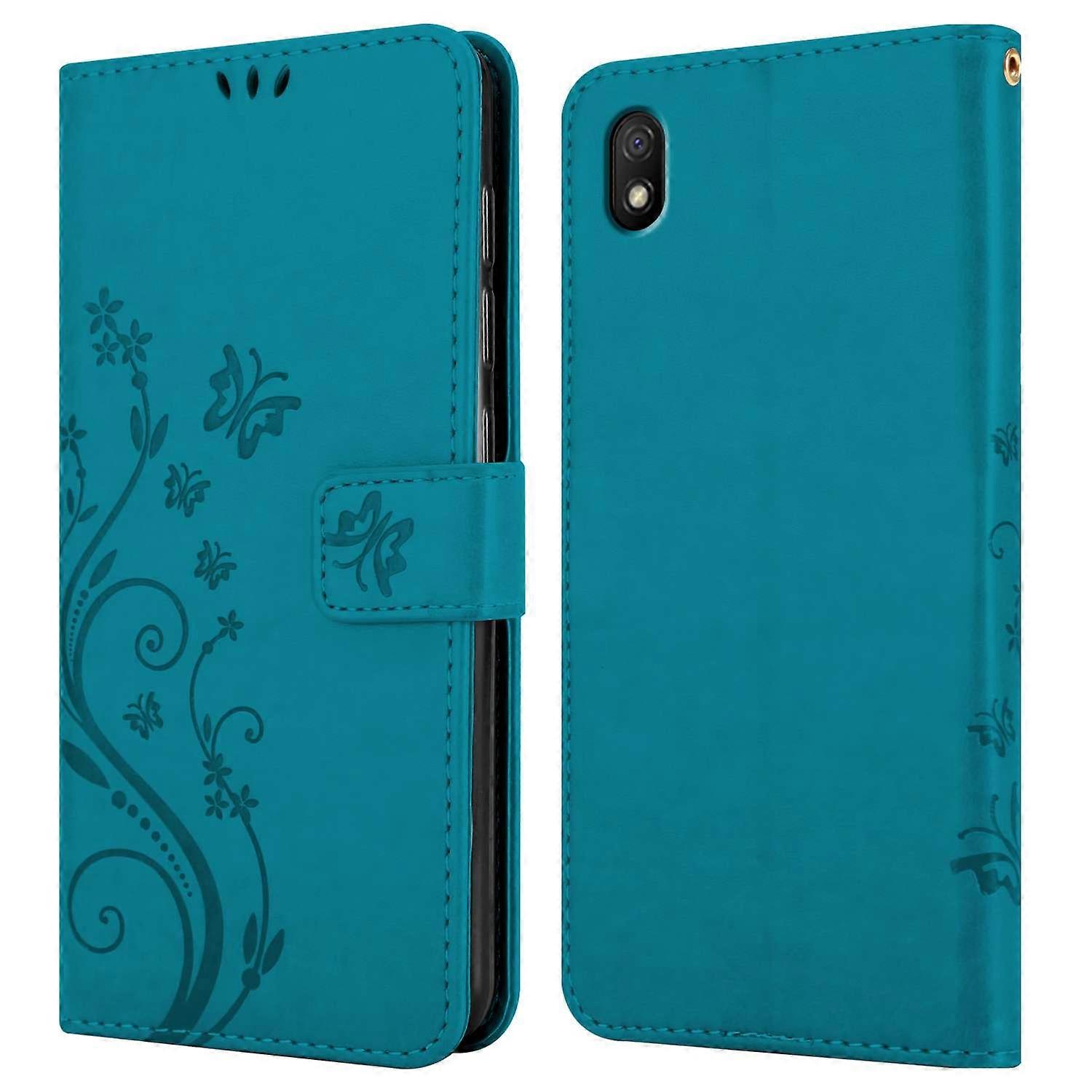 Xiaomi RedMi 9A / RedMi 9AT Protective Case - with Floral Pattern and Card Slot