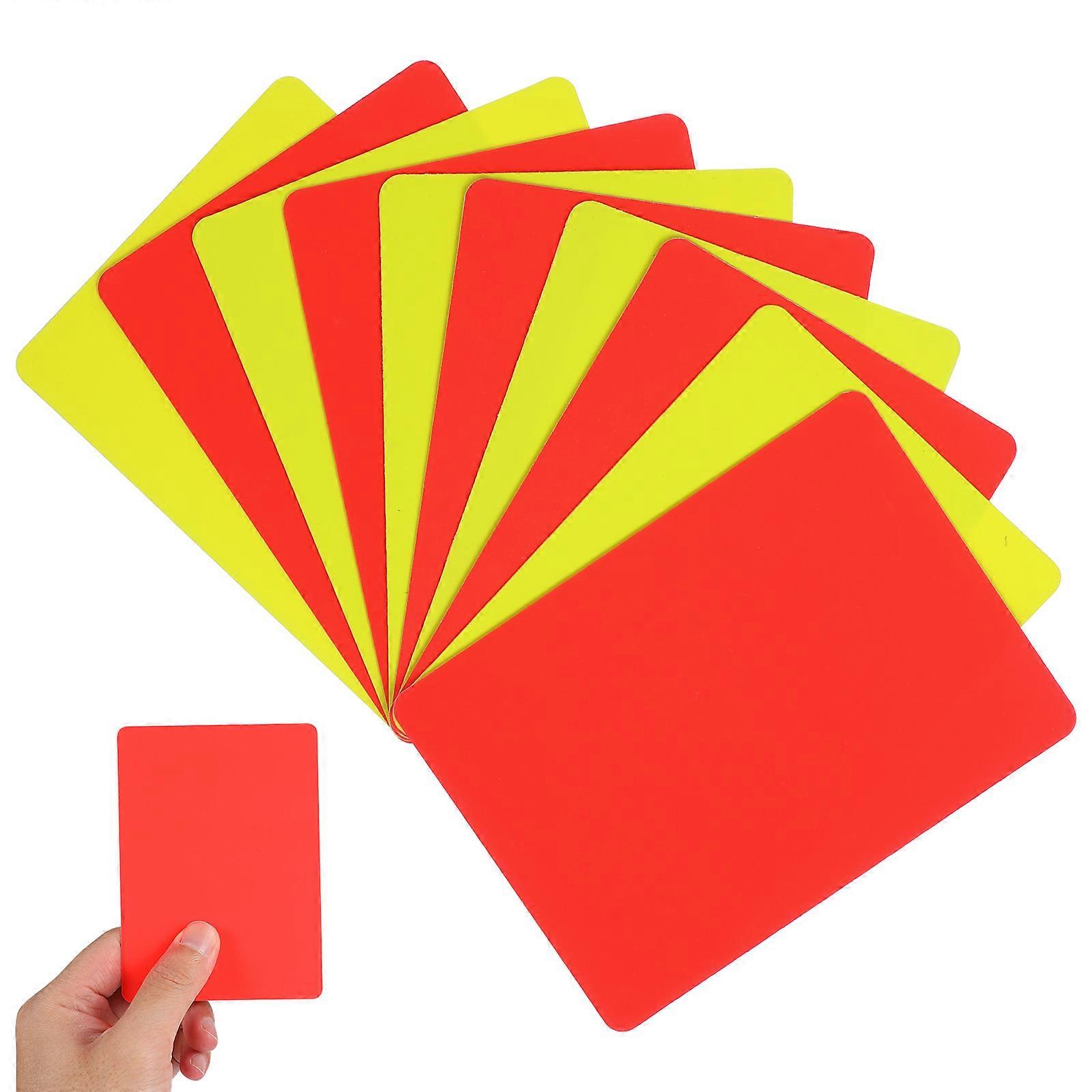 10pcs Referee Cards Set Red Yellow Judge Cards Football Soccer Standard Cards