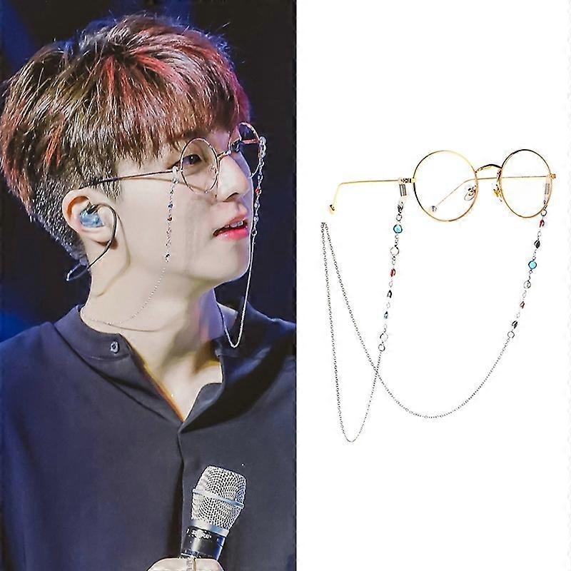 Star Style Stained Glass Presbyopic Myopic Eyeglasses Chain