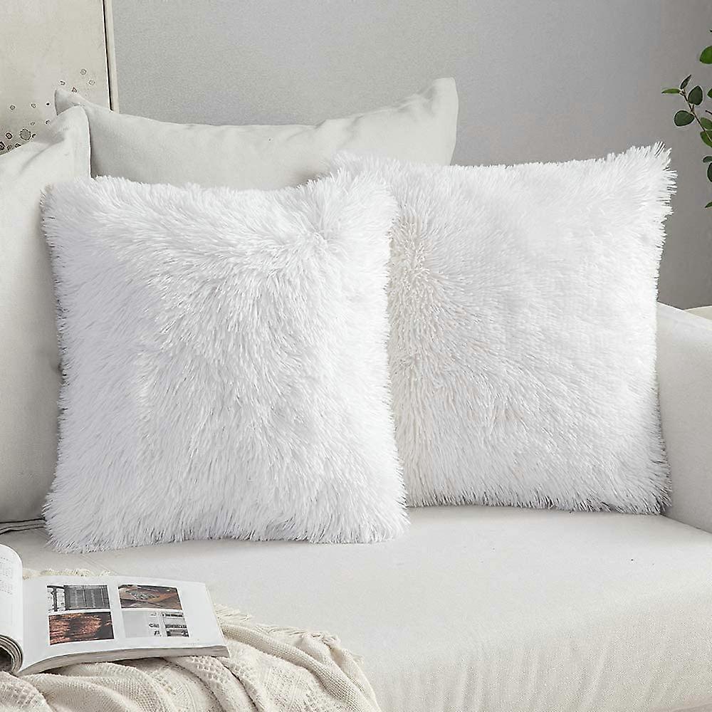 Experience Luxury and Comfort with Pillow Cushion Case for Sofa Bedroom - Fluffy Faux Fur Cushions for Soft Support