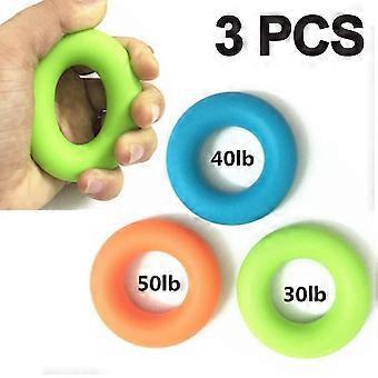 3er Pack Handgriff-Stärkungsringe, Krafttrainer kompatibel mit Finger, kompatibel Withearm Exerci