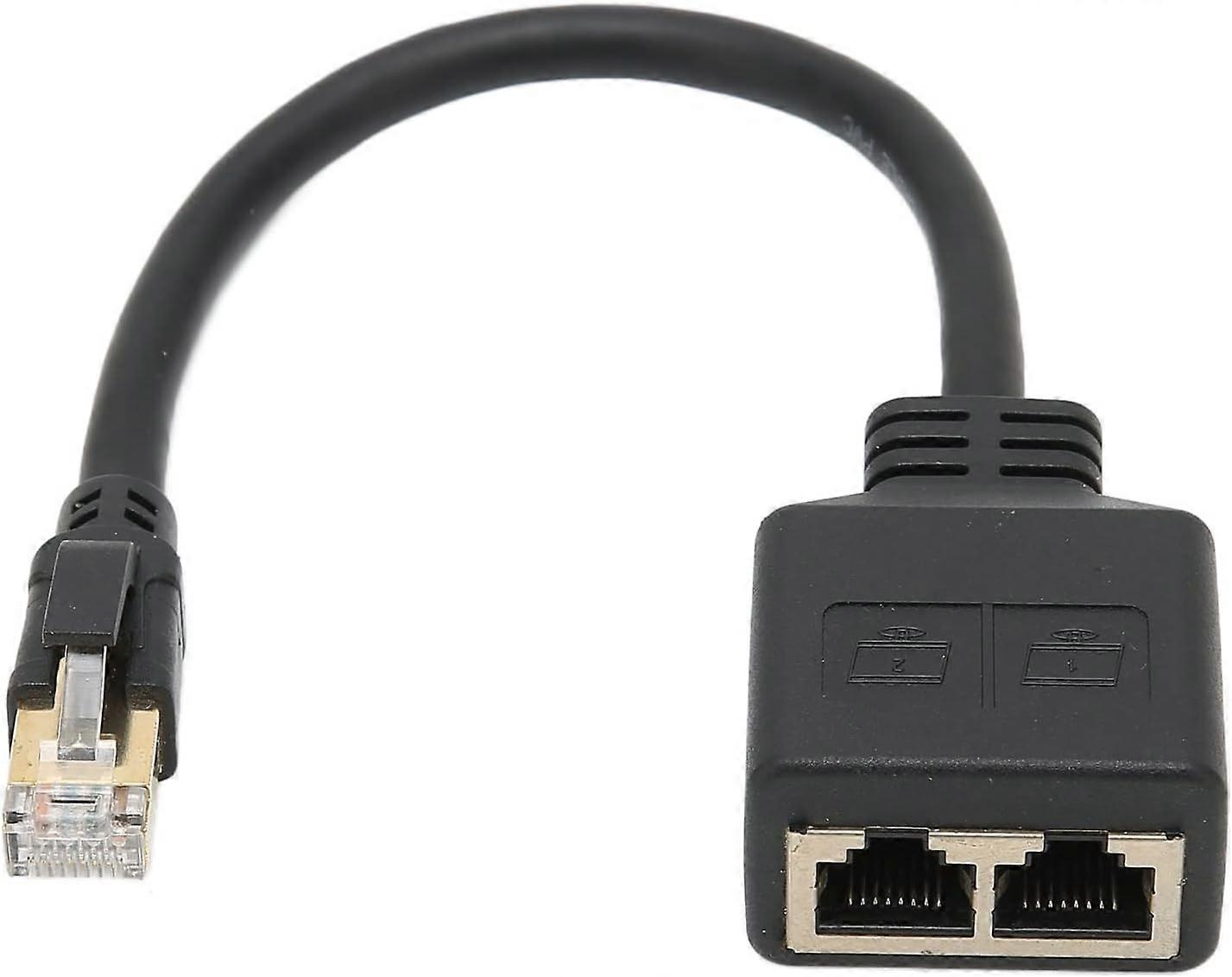 RJ45 Ethernet-adapterkabel 1 naar 2 poortsplitter Uitstekende verbinding High-speed DSL-kabelmodem Ethernet-poorten zonder router Vergulde kern Dura