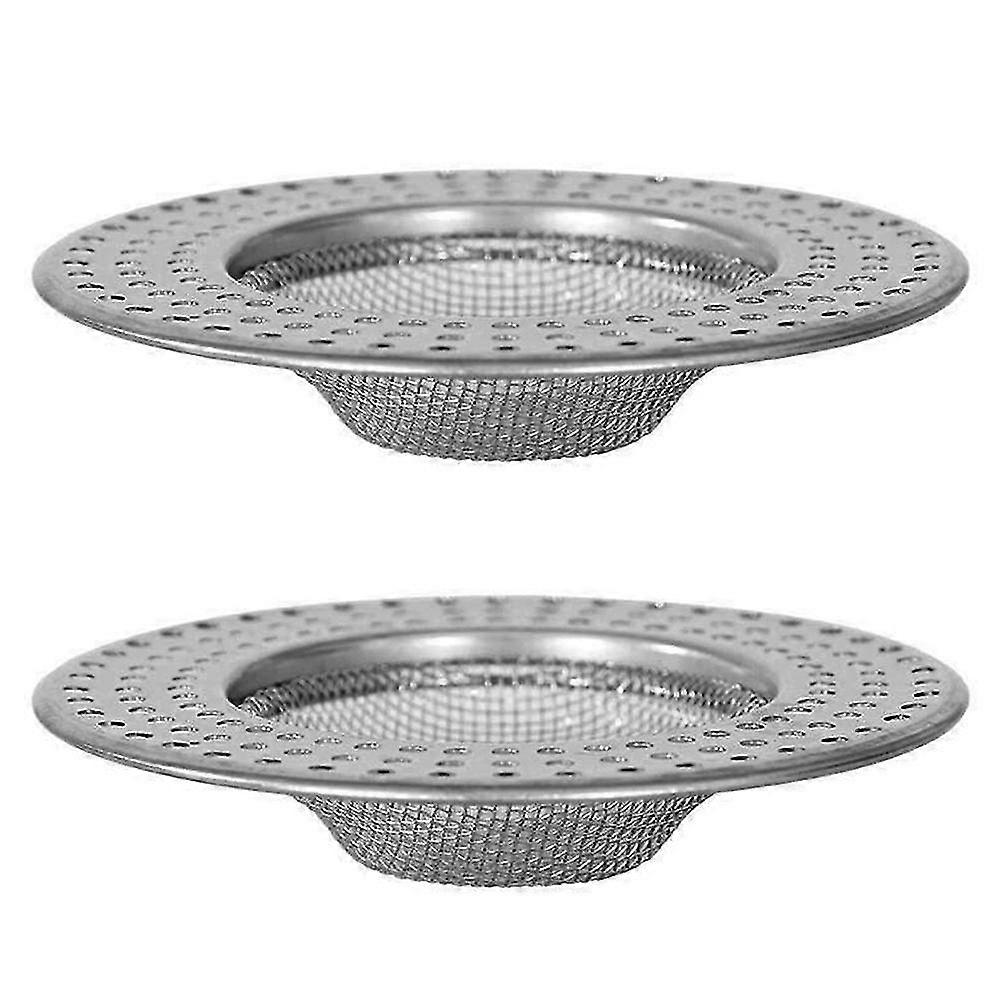 2pcs Professional Bath Drain Filter Stainless Steel Sink Strainer For Kitchen