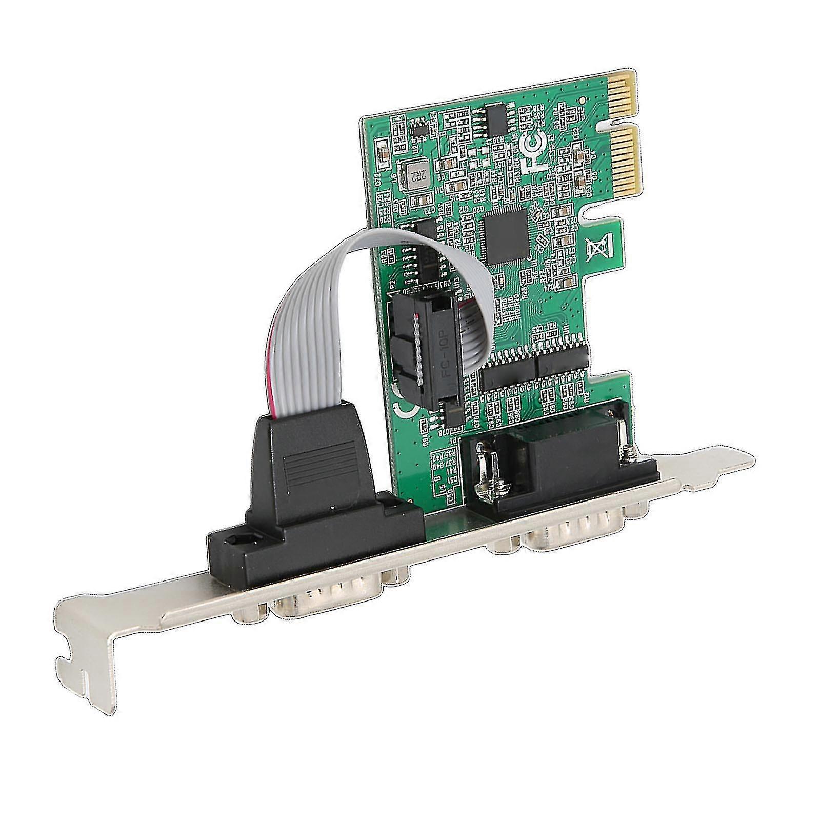 2-PortPCIExpressX1toDB9COMRS232ConverterAdapterControllerforWindows,Minus40to85,PCIESerialCard
