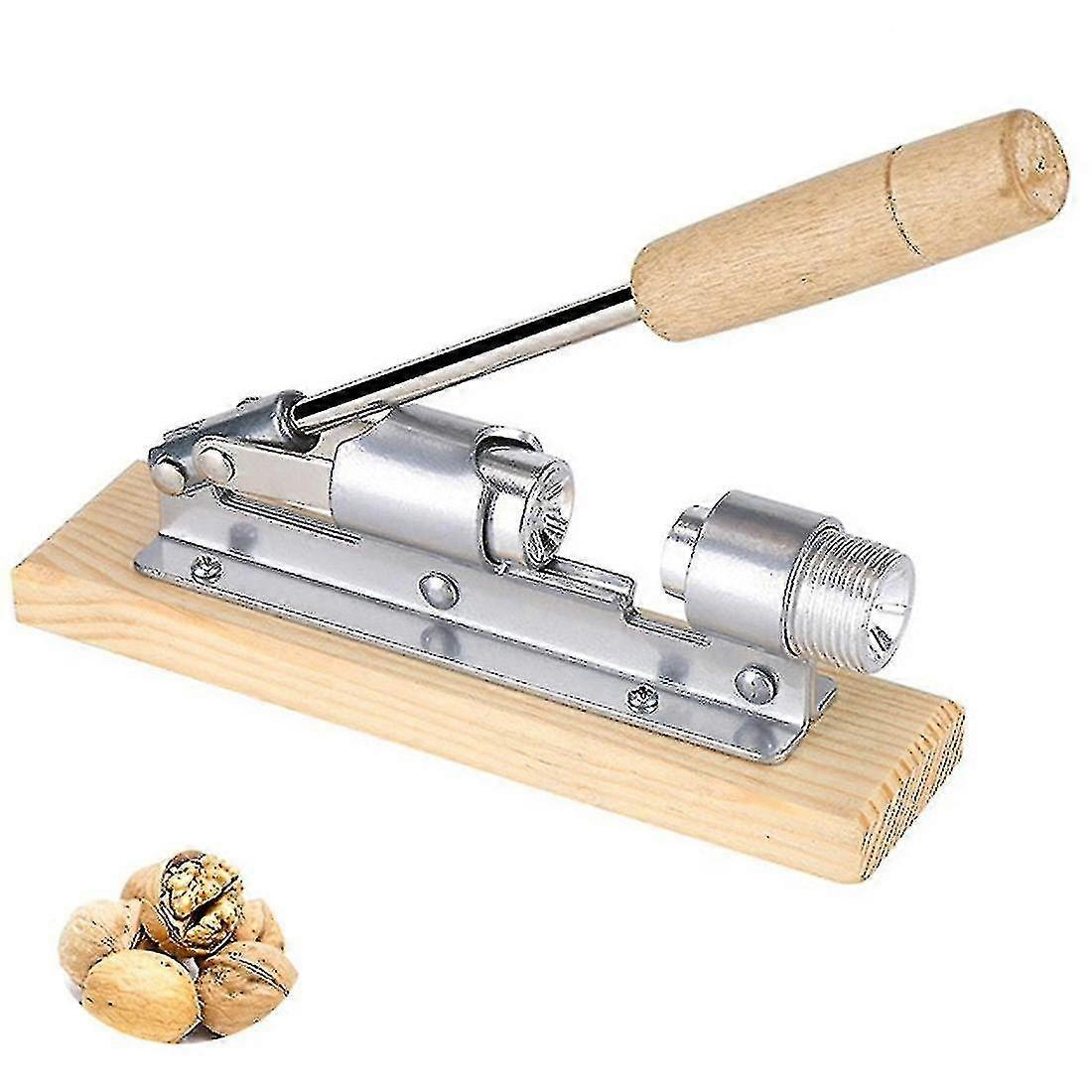 Heavy Duty Nutcracker Pecan Nut Cracker Walnut Plier Opener Tool Desktop Wood Base & Handle Adjustable Peeled Nutcrackersd-2